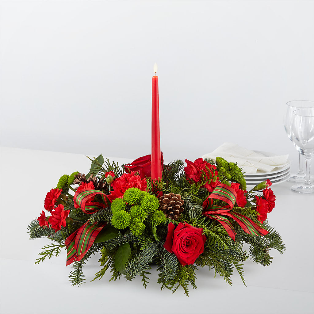 By the Candlelight Centerpiece – Sunset Ridge Floral Llc, Morganton NC
