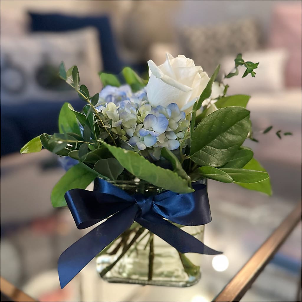 Sky Blue Delight Bouquet – Sunset Ridge Floral Llc, Morganton NC