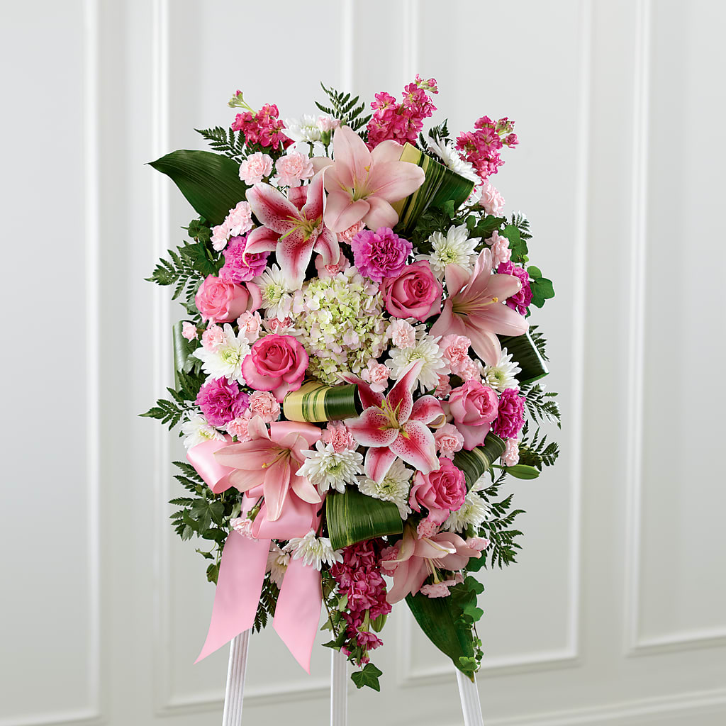 Comforting Standing Spray – Sunset Ridge Floral Llc, Morganton NC