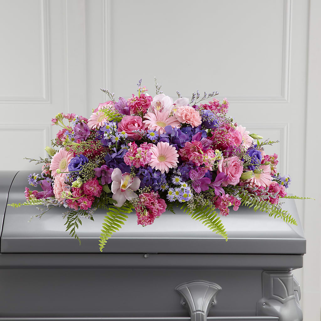 Glorious Garden Casket Spray – Sunset Ridge Floral Llc, Morganton NC