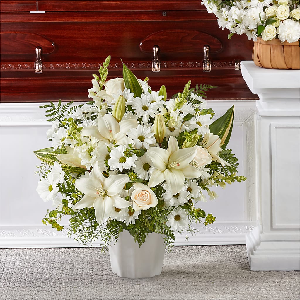 Thoughts of Tranquility Floor Basket – Sunset Ridge Floral Llc, Morganton NC
