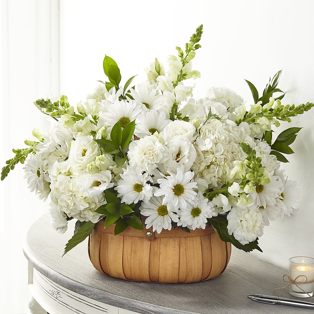 Pure Ivory Basket – Sunset Ridge Floral Llc, Morganton NC