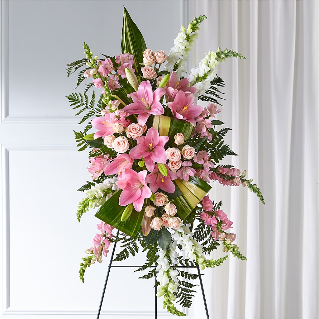Elegant Embrace Standing Spray – Sunset Ridge Floral Llc, Morganton NC