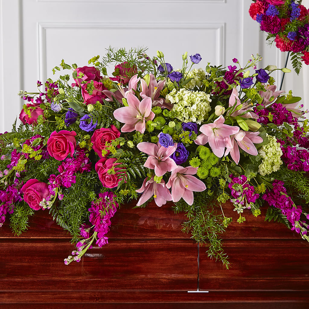 Radiant Tribute Casket Spray – Sunset Ridge Floral Llc, Morganton NC