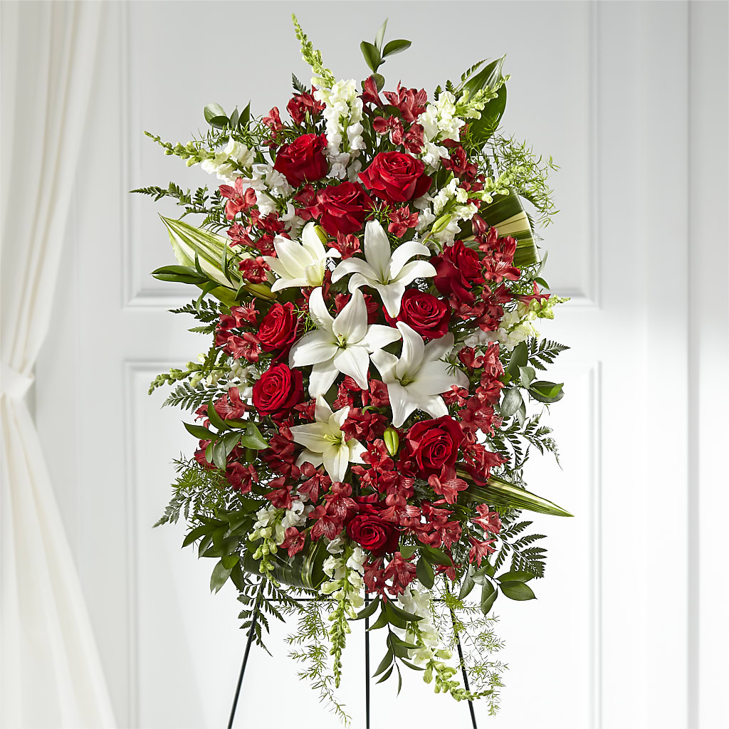 Everlasting Memory Standing Spray – Sunset Ridge Floral Llc, Morganton NC