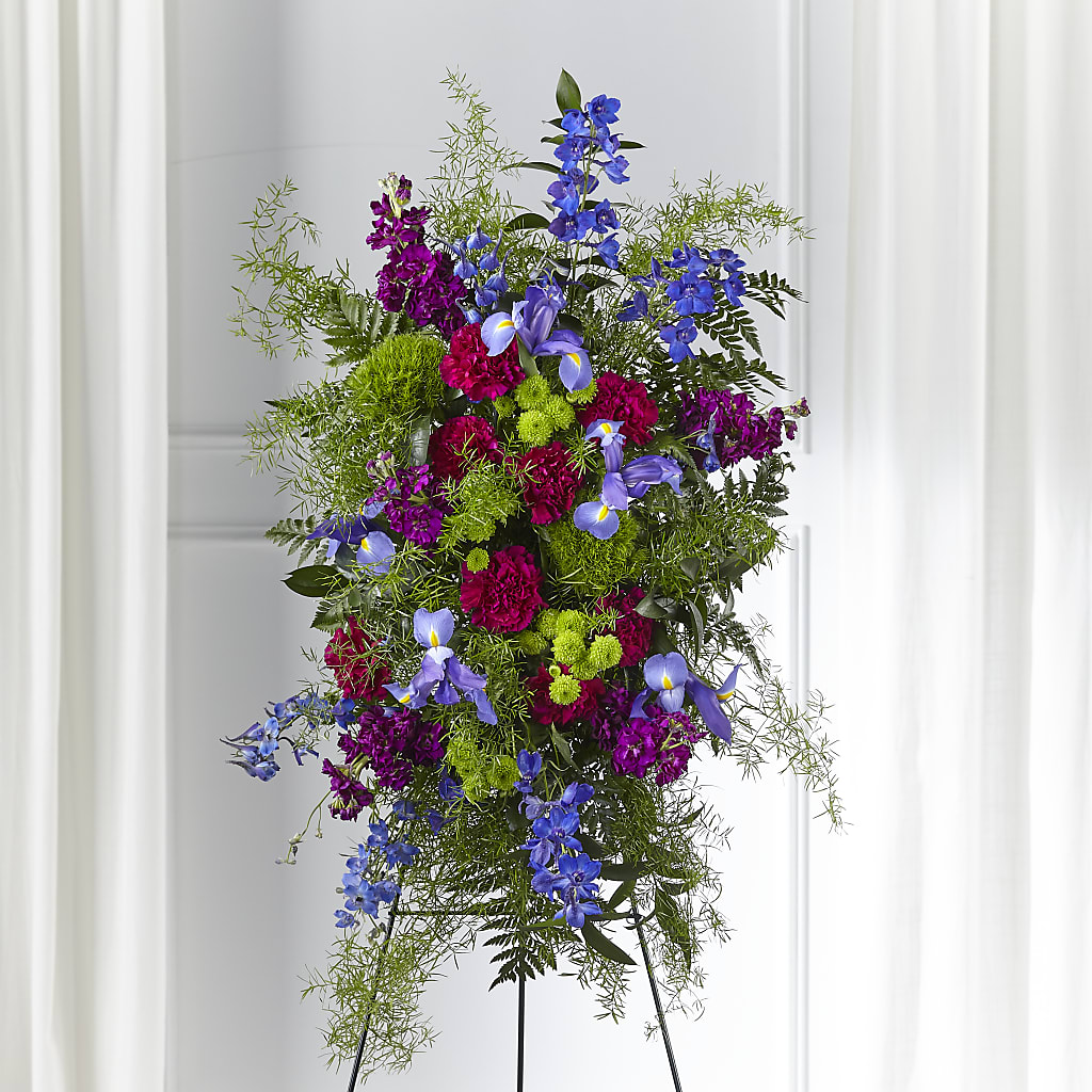 Heavenly Skies Standing Spray – Sunset Ridge Floral Llc, Morganton NC
