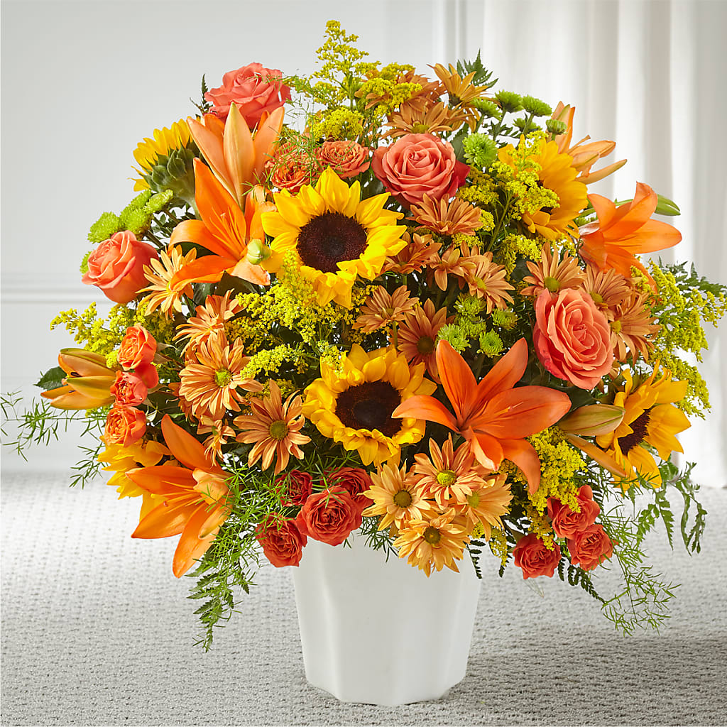 Harvest Thoughts Floor Basket – Sunset Ridge Floral Llc, Morganton NC