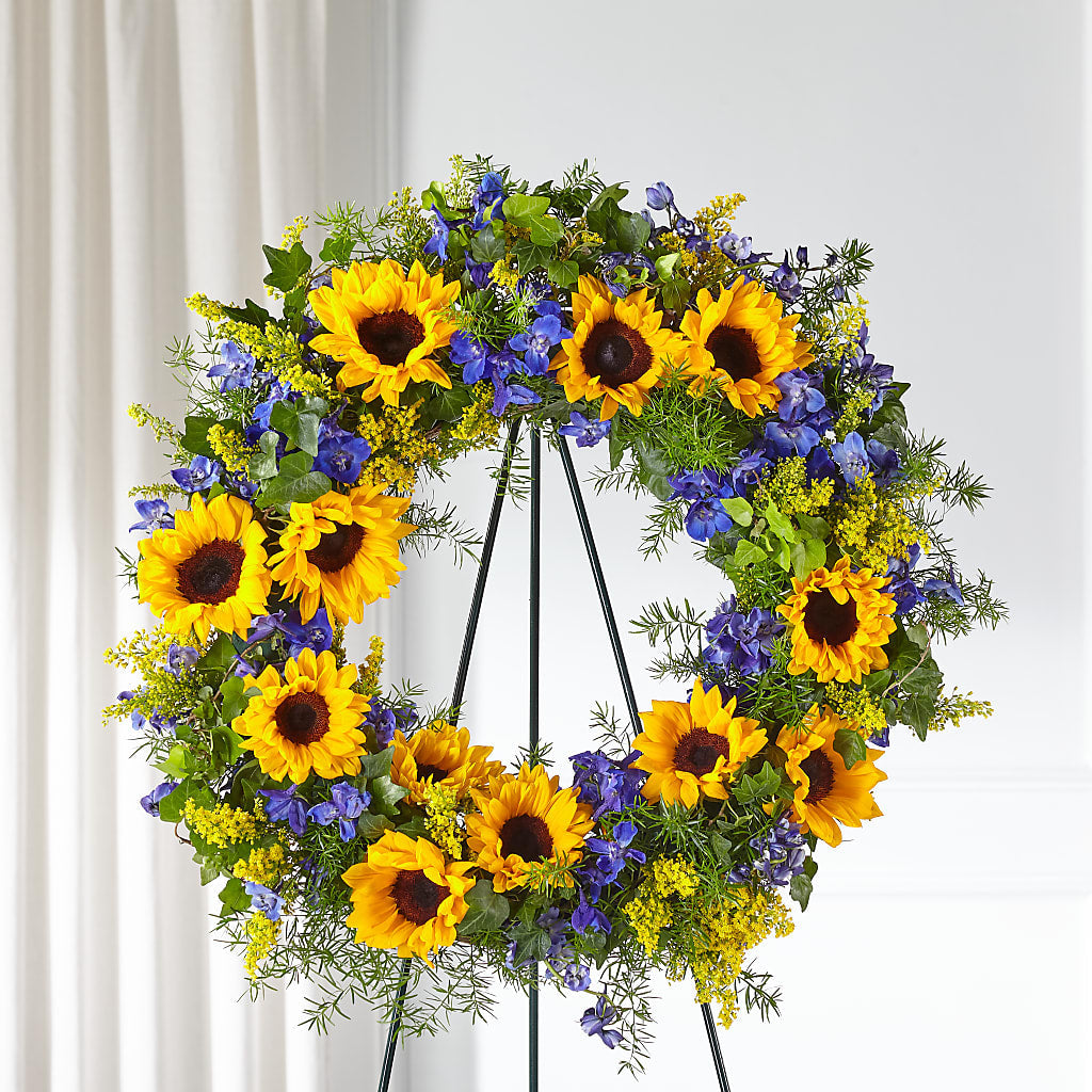 Bright Rays Wreath – Sunset Ridge Floral Llc, Morganton NC