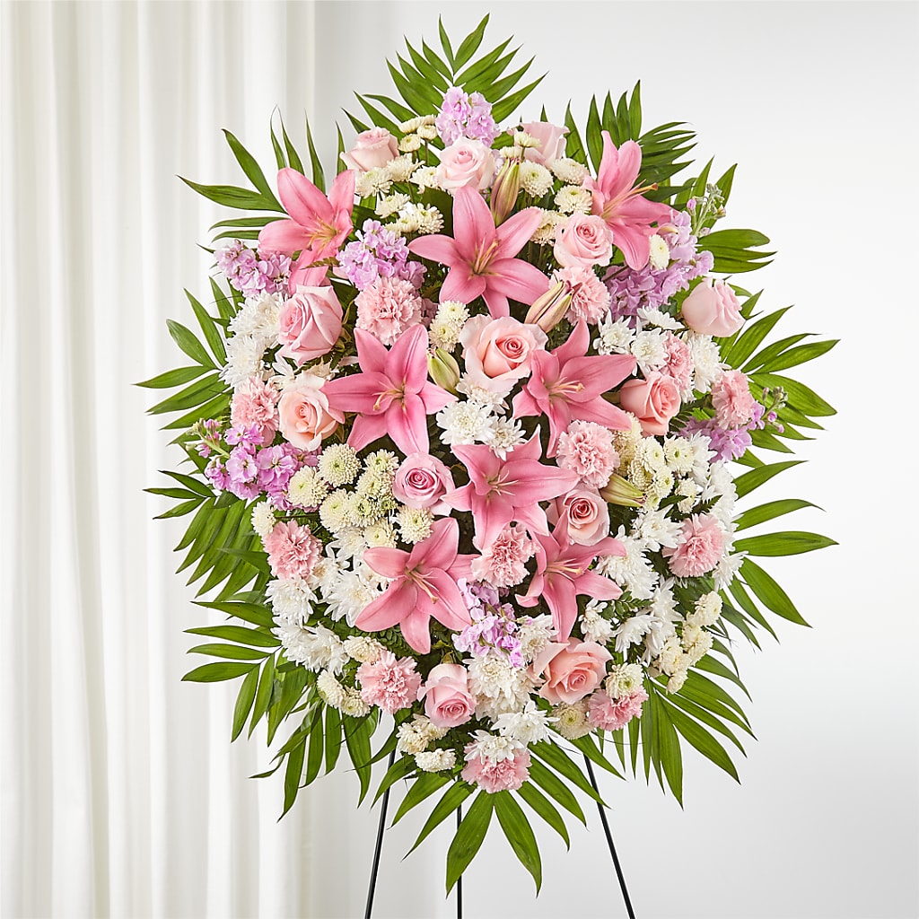 Offering Solace Standing Spray – Sunset Ridge Floral Llc, Morganton NC