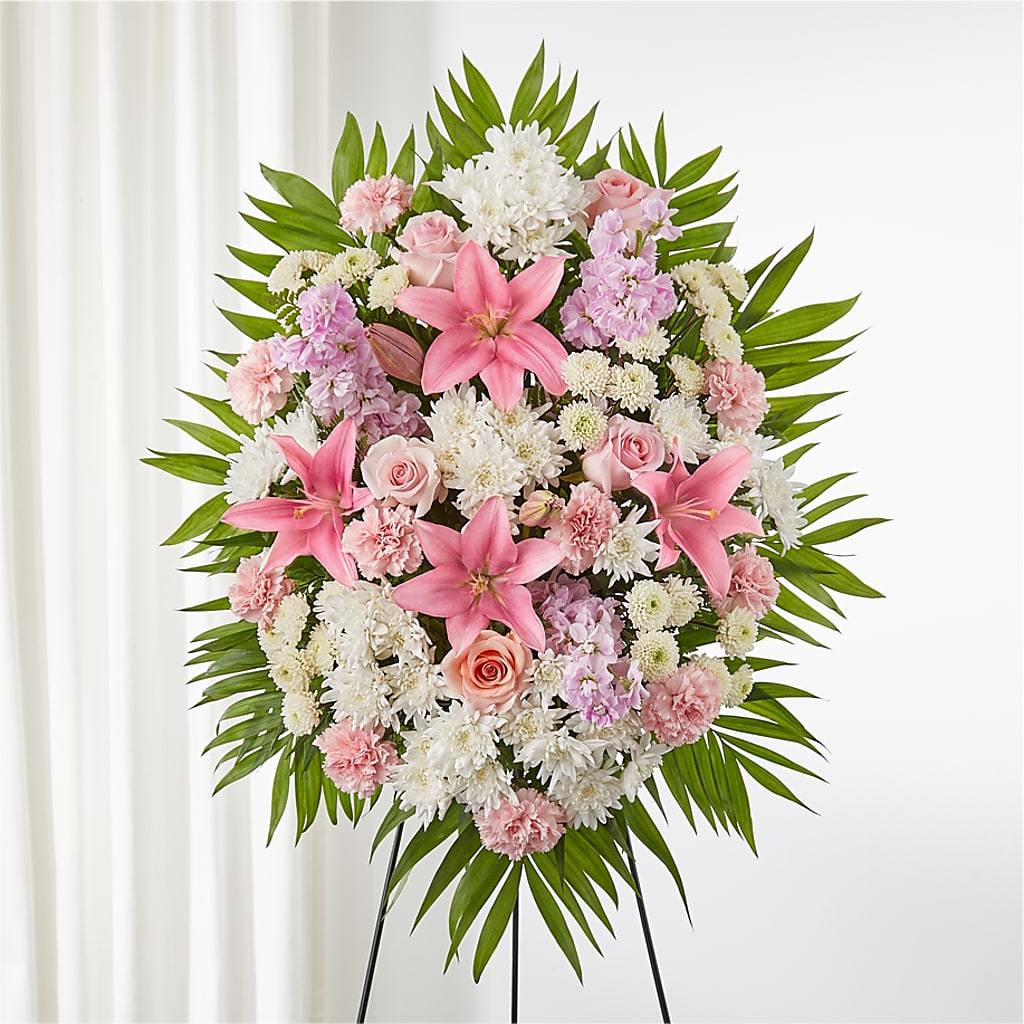 Offering Solace Standing Spray – Sunset Ridge Floral Llc, Morganton NC