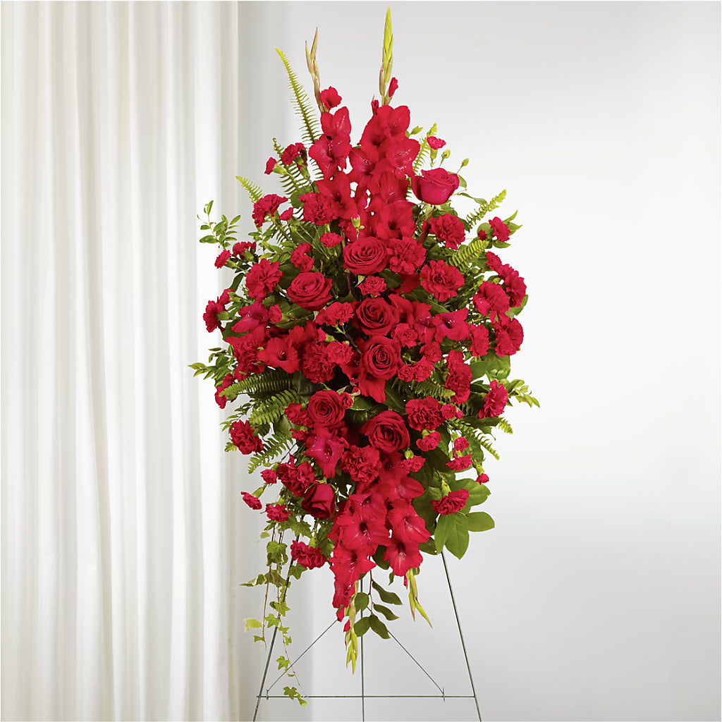 From the Heart Standing Spray – Sunset Ridge Floral Llc, Morganton NC