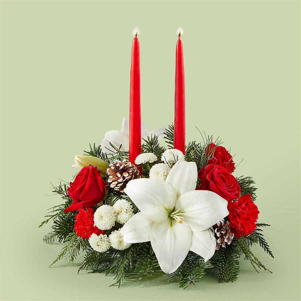 Seasonal Festivities Centerpiece – Sunset Ridge Floral Llc, Morganton NC