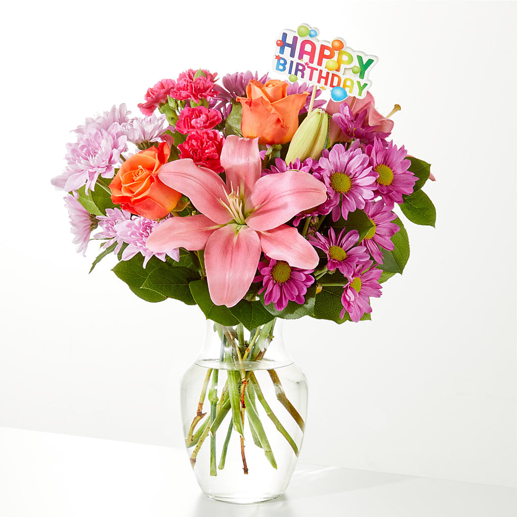 One and Only Bouquet & Happy Birthday Topper – Sunset Ridge Floral Llc, Morganton NC