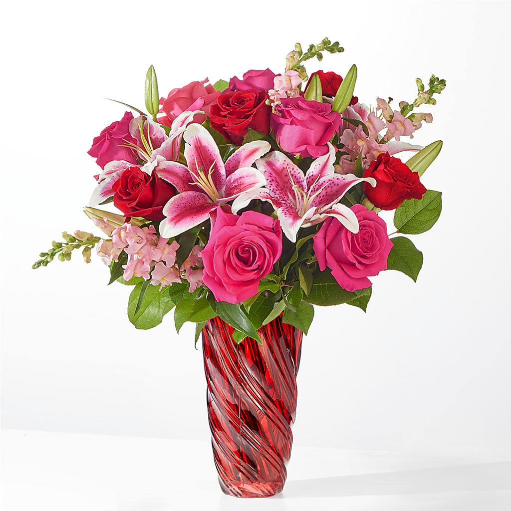 Always You Bouquet with Luxe Swirl Vase – Sunset Ridge Floral Llc, Morganton NC