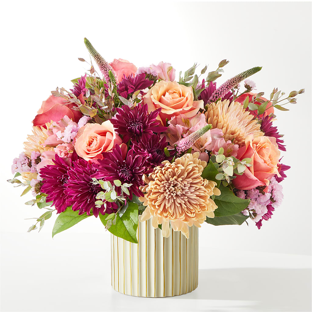 Berry Cobbler Bouquet with Ivory Vase – Sunset Ridge Floral Llc, Morganton NC