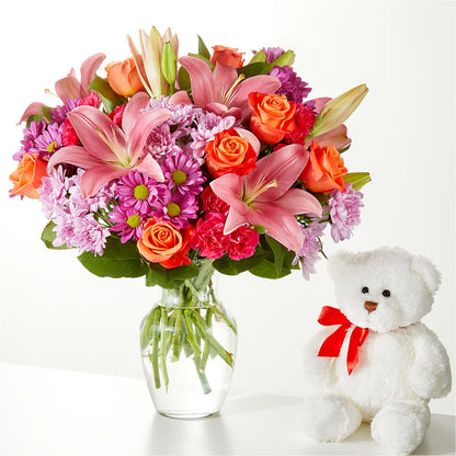 One and Only Bouquet and Bear Bundle –  Sunset Ridge Floral Llc, Morganton NC