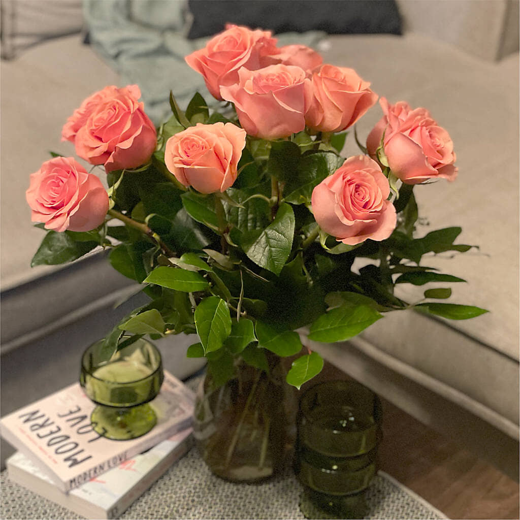Long Stem Pink Rose Bouquet –  Sunset Ridge Floral Llc, Morganton NC