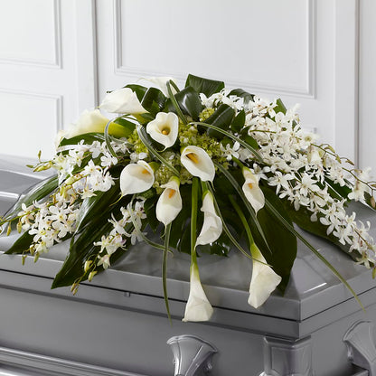 Angel Wings Casket Spray –  Sunset Ridge Floral Llc, Morganton NC