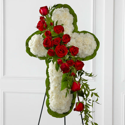 Floral Cross Easel –  Sunset Ridge Floral Llc, Morganton NC