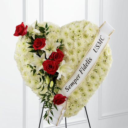 Heartfelt Hero Standing Heart –  Sunset Ridge Floral Llc, Morganton NC