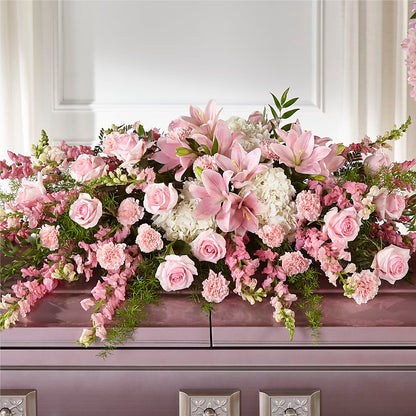 Life & Remembrance Casket Spray –  Sunset Ridge Floral Llc, Morganton NC