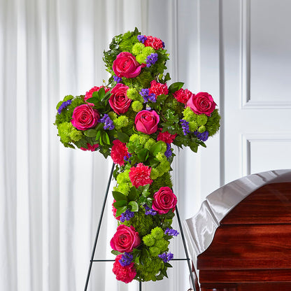 Tribute Rose Floral Cross –  Sunset Ridge Floral Llc, Morganton NC