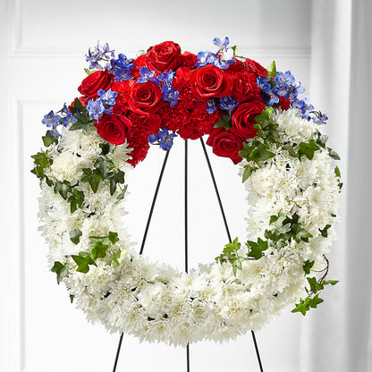 Patriotic Passion Wreath –  Sunset Ridge Floral Llc, Morganton NC