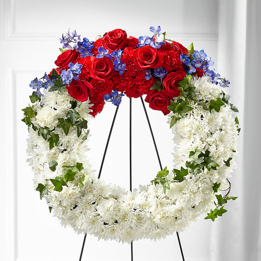 Patriotic Passion Wreath –  Sunset Ridge Floral Llc, Morganton NC