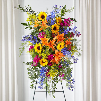 Sunlit Memories Standing Spray (Standard) –  Sunset Ridge Floral Llc, Morganton NC