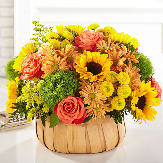 Harvest Sunflower Basket –  Sunset Ridge Floral Llc, Morganton NC