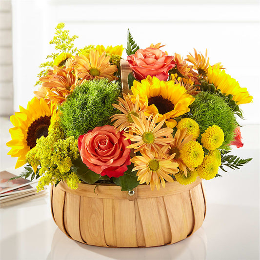 Harvest Sunflower Basket –  Sunset Ridge Floral Llc, Morganton NC