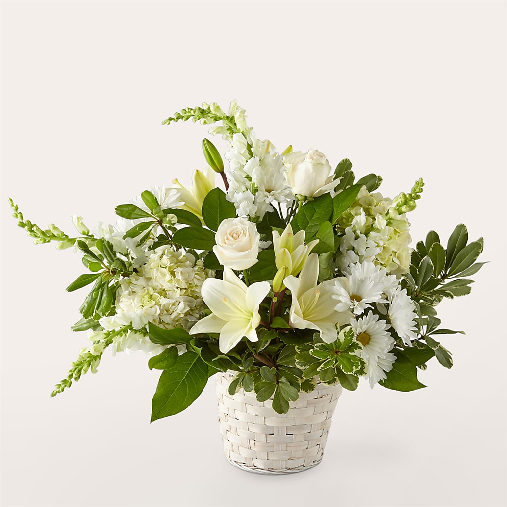 Ivory Elegance Floral Basket –  Sunset Ridge Floral Llc, Morganton NC