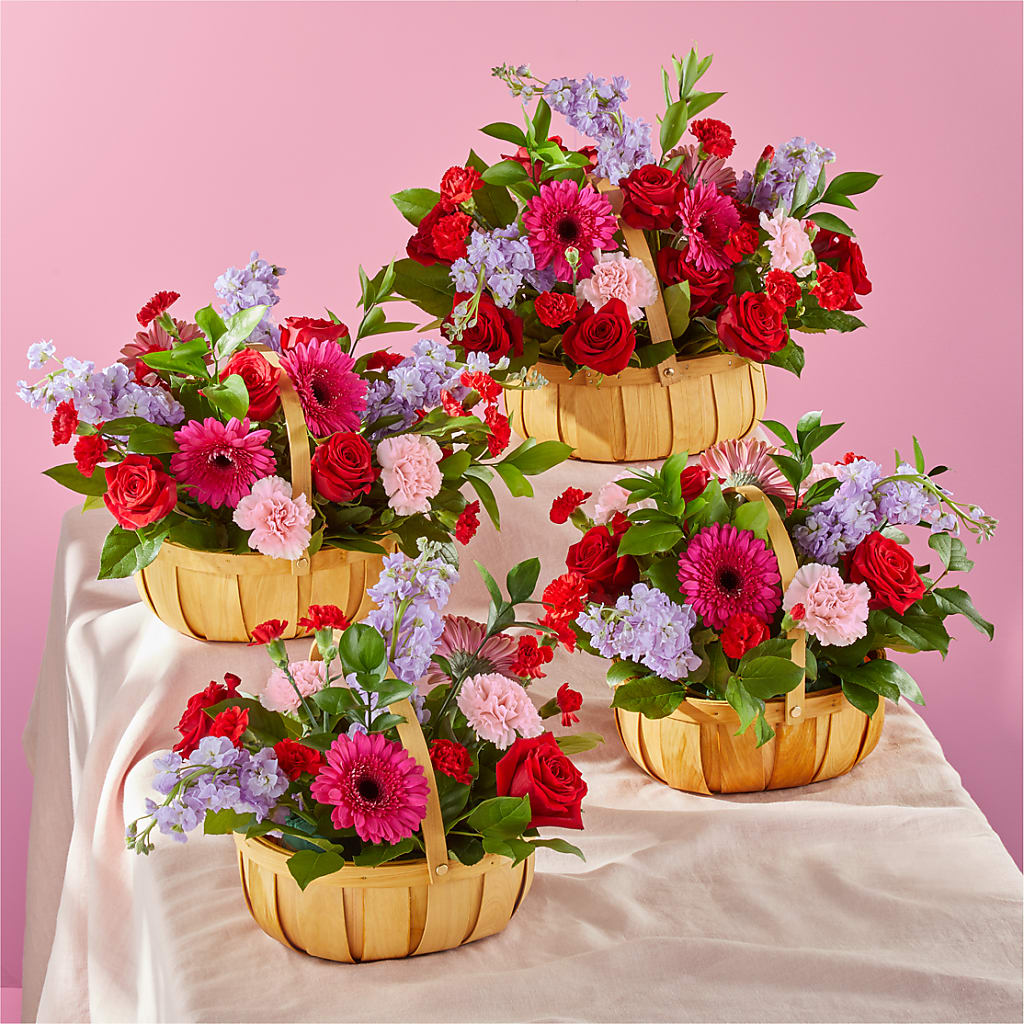 Pink Picnic Basket –  Sunset Ridge Floral Llc, Morganton NC