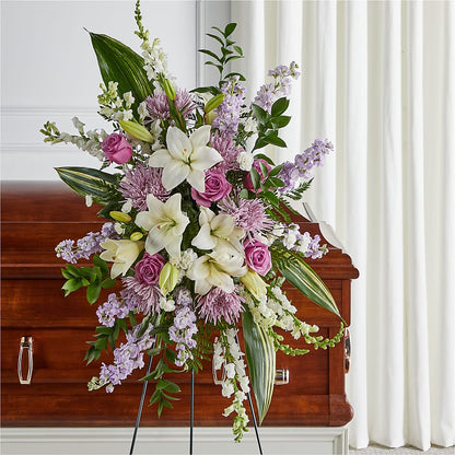 Grateful Hearts Standing Spray –  Sunset Ridge Floral Llc, Morganton NC