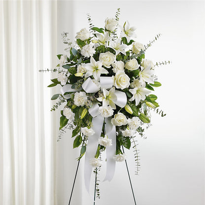 With Care Standing Spray –  Sunset Ridge Floral Llc, Morganton NC