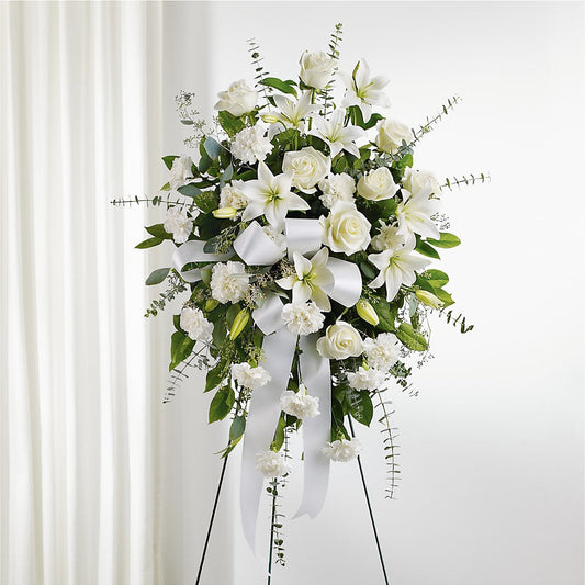 With Care Standing Spray –  Sunset Ridge Floral Llc, Morganton NC
