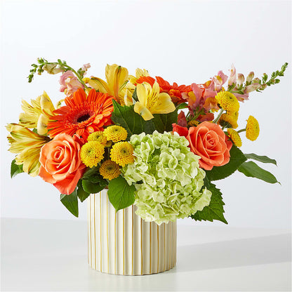 Autumn Sunshine Bouquet with Ivory Vase –  Sunset Ridge Floral Llc, Morganton NC