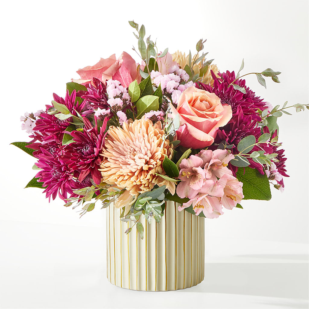 Berry Cobbler Bouquet with Ivory Vase –  Sunset Ridge Floral Llc, Morganton NC