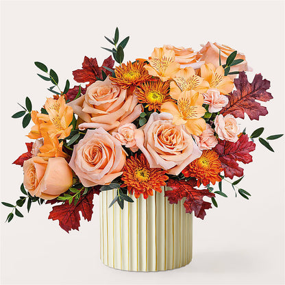 Spiced Latte Bouquet with Ivory Vase –  Sunset Ridge Floral Llc, Morganton NC