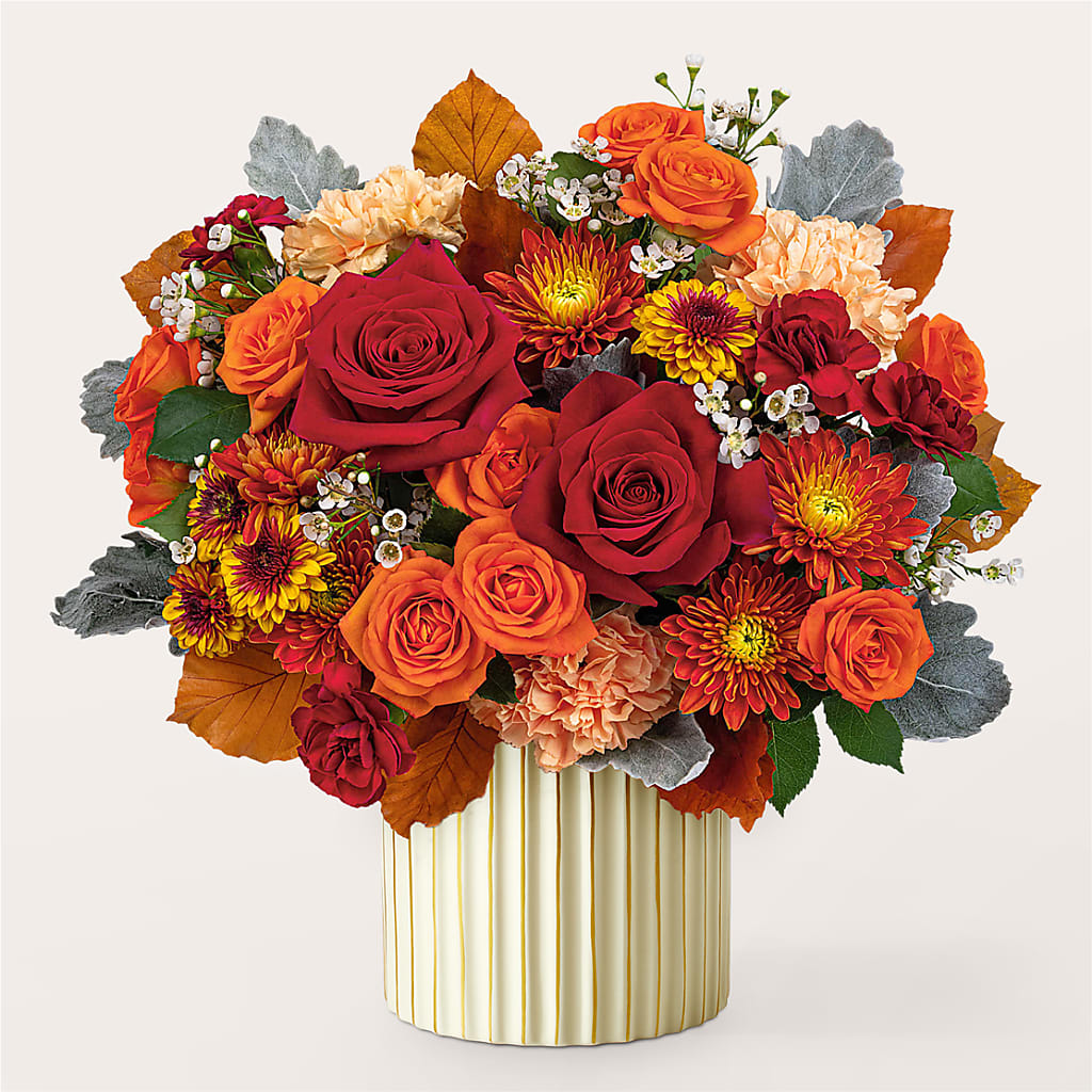 Merlot Bouquet with Ivory Vase –  Sunset Ridge Floral Llc, Morganton NC