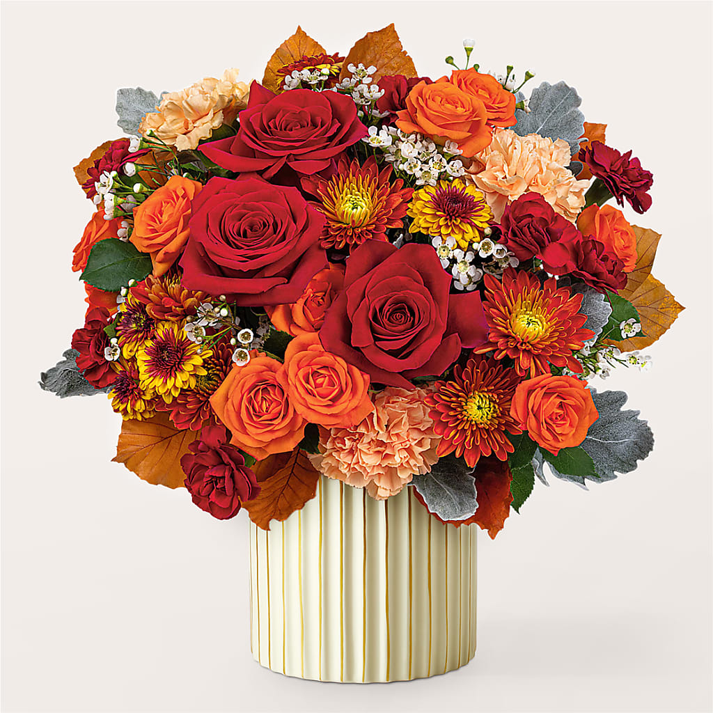 Merlot Bouquet with Ivory Vase –  Sunset Ridge Floral Llc, Morganton NC