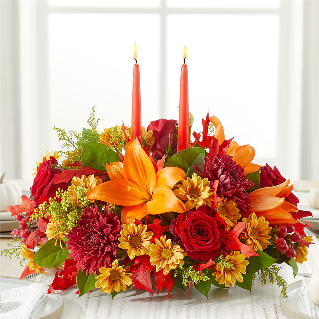 Autumn's Embrace Centerpiece –  Sunset Ridge Floral Llc, Morganton NC