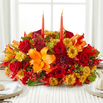Autumn's Embrace Centerpiece –  Sunset Ridge Floral Llc, Morganton NC