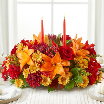 Autumn's Embrace Centerpiece –  Sunset Ridge Floral Llc, Morganton NC