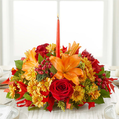 Autumn's Embrace Centerpiece –  Sunset Ridge Floral Llc, Morganton NC