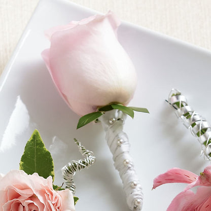 Pink Rose Boutonniere –  Sunset Ridge Floral Llc, Morganton NC
