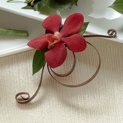 Red Mokara Boutonniere –  Sunset Ridge Floral Llc, Morganton NC