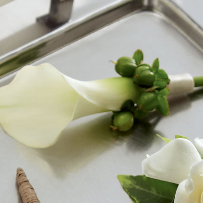 White Calla Boutonniere –  Sunset Ridge Floral Llc, Morganton NC